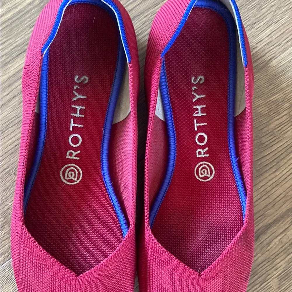 Rothy's red Flats with Elastic Topline and Minimalist Design - Picture 2 of 3